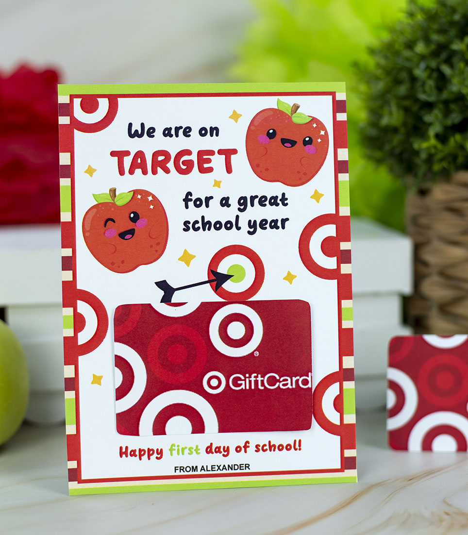 printable gift card holder for back to school teacher gift